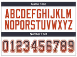 Custom Navy Orange-White Drift Fashion Football Jersey