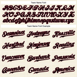 Custom Cream Black Pinstripe Crimson-Black Authentic Baseball Jersey