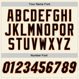 Custom Cream Black Orange-Old Gold Authentic Baseball Jersey