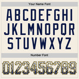 Custom Cream Navy-Gold Authentic Drift Fashion Baseball Jersey