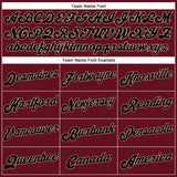 Custom Crimson Black-City Cream Authentic Baseball Jersey