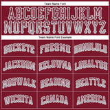 Custom Crimson Gray-White Authentic Drift Fashion Baseball Jersey