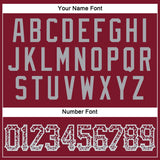 Custom Crimson Gray-White Authentic Drift Fashion Baseball Jersey