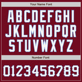 Custom Crimson White-Light Blue Authentic Baseball Jersey