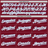 Custom Crimson White-Light Blue Authentic Baseball Jersey