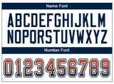 Custom Orange Navy-White Drift Fashion Football Jersey
