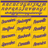 Custom Gold Purple Round Neck Basketball Jersey