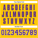 Custom Gold Purple-White Authentic Baseball Jersey