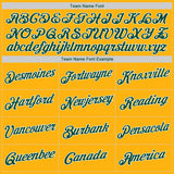 Custom Gold Green-White Authentic Baseball Jersey