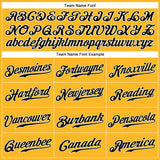 Custom Gold Black-White Authentic Baseball Jersey