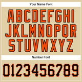 Custom Sand Black-Orange Authentic Baseball Jersey