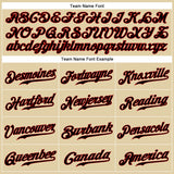 Custom Sand Black-Red Authentic Baseball Jersey