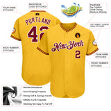 Custom Gold Navy-Light Blue Authentic Baseball Jersey