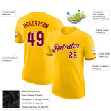 Custom Gold Maroon-White Performance T-Shirt