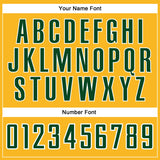 Custom Gold Green-White Authentic Baseball Jersey