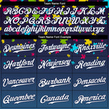 Custom Autism Awareness Puzzle Pieces Navy-White 3D Authentic Baseball Jersey