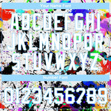 Custom Stitched Splashes Graffiti Pattern White-Light Blue 3D Sports Pullover Sweatshirt Hoodie