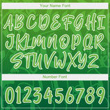 Custom Graffiti Pattern Green-White 3D Green Authentic Baseball Jersey