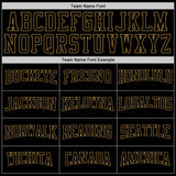 Custom Stitched Graffiti Pattern Black-Old Gold 3D Sports Pullover Sweatshirt Hoodie