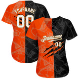 Custom Graffiti Pattern White-Old Gold 3D Authentic Baseball Jersey