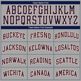 Custom Gray Navy-Orange Authentic Baseball Jersey