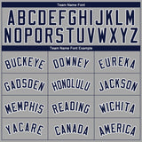 Custom Gray Navy-White Authentic Baseball Jersey