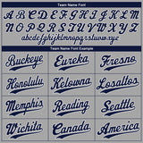 Custom Gray Navy-White Authentic Baseball Jersey