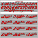 Custom Gray Red-Black Authentic Baseball Jersey