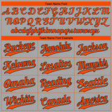 Custom Gray Orange-Black Authentic Baseball Jersey