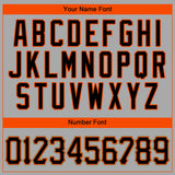 Custom Gray Black-Orange Authentic Baseball Jersey