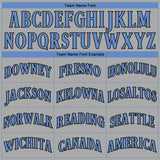 Custom Gray Light Blue-Black Authentic Father's Day Baseball Jersey