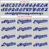 Custom Gray Royal-Red Authentic Throwback Rib-Knit Baseball Jersey Shirt