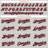 Custom Gray Navy-Orange Authentic Baseball Jersey