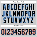 Custom Gray Black-Powder Blue Authentic Baseball Jersey