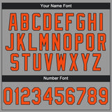 Custom Gray Orange-Black Performance T-Shirt