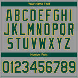 Custom Gray Green-Gold Performance T-Shirt