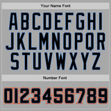 Custom Stitched Gray Black-Orange Sports Pullover Sweatshirt Hoodie