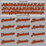 Custom Stitched Gray Orange-Black Sports Pullover Sweatshirt Hoodie