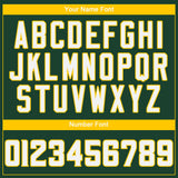 Custom Green White-Gold Authentic Baseball Jersey