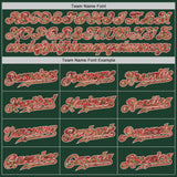 Custom Green Camo-Red Authentic Baseball Jersey