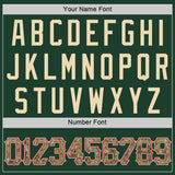 Custom Green Camo-Red Authentic Baseball Jersey