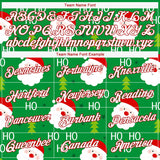 Custom Stitched Green Red-White Christmas 3D Sports Pullover Sweatshirt Hoodie