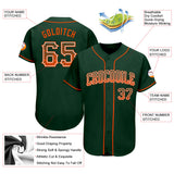 Custom Green Orange-White Authentic Drift Fashion Baseball Jersey