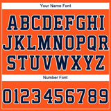Custom Orange Navy-White Baseball Jersey