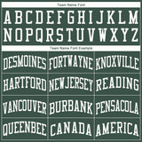 Custom Hunter Green White Round Neck Basketball Jersey