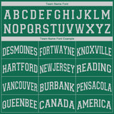 Custom Kelly Green White V-Neck Basketball Jersey