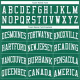 Custom Kelly Green White Round Neck Basketball Jersey