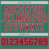 Custom Kelly Green Red-Black Authentic Throwback Basketball Jersey