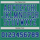 Custom Stitched Kelly Green Royal-White Sports Pullover Sweatshirt Hoodie