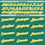 Custom Stitched Kelly Green Gold-White Sports Pullover Sweatshirt Hoodie